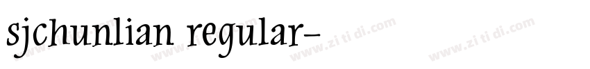 sjchunlian regular字体转换